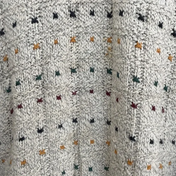 Vitage 1990's Grey Knit Sweater Large Great Lakes Chunky Knit Sweater Cottage - Picture 4 of 10